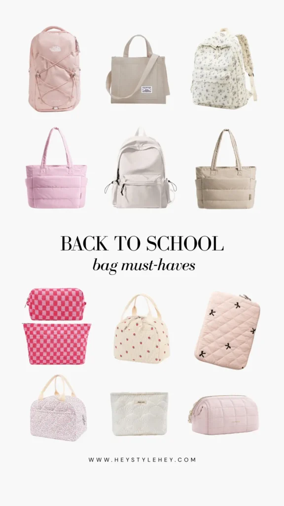 back to school essentials bags