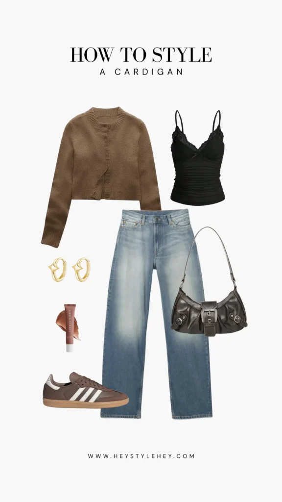 how to style a cropped cardigan