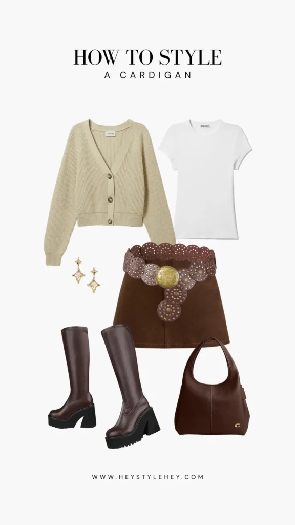 how to style a cropped cardigan