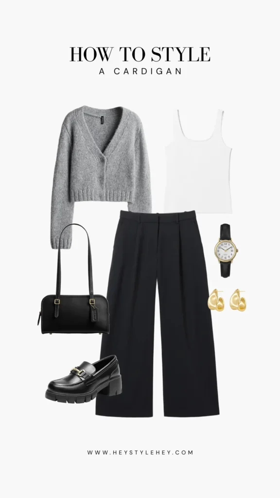 how to style a cropped cardigan