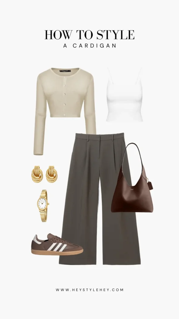 how to style a cropped cardigan