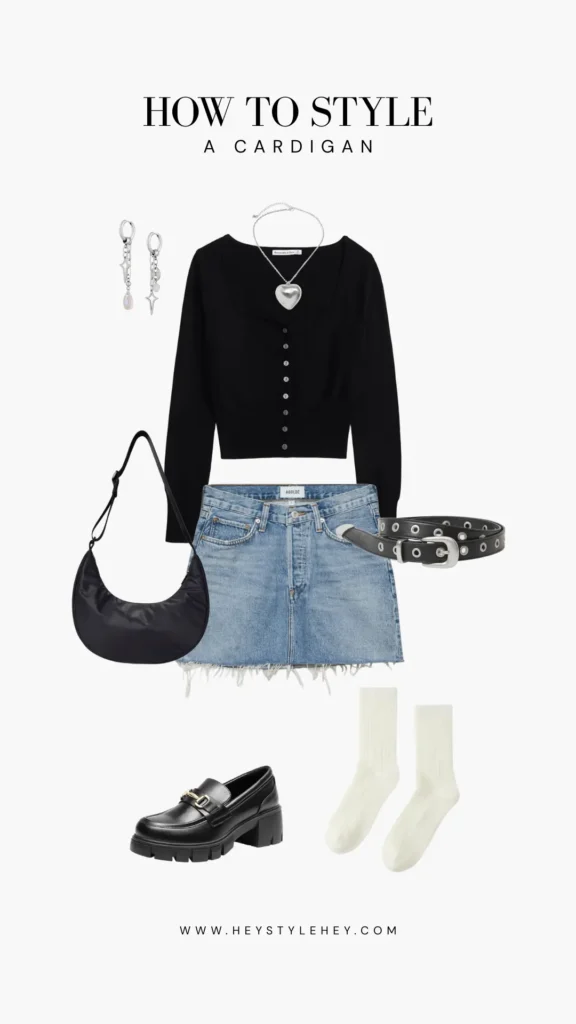 how to style a cropped cardigan
