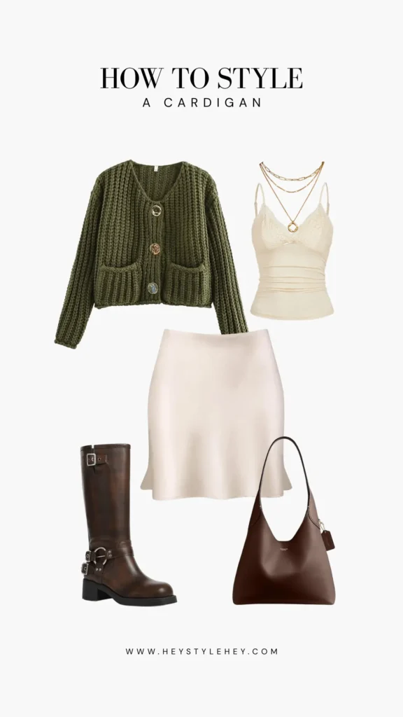 how to style a cropped cardigan