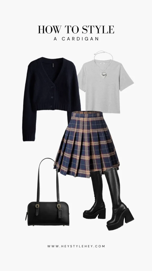how to style a cropped cardigan