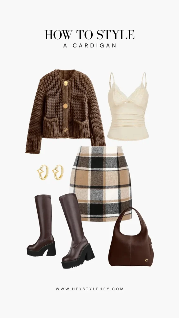 how to style a cropped cardigan