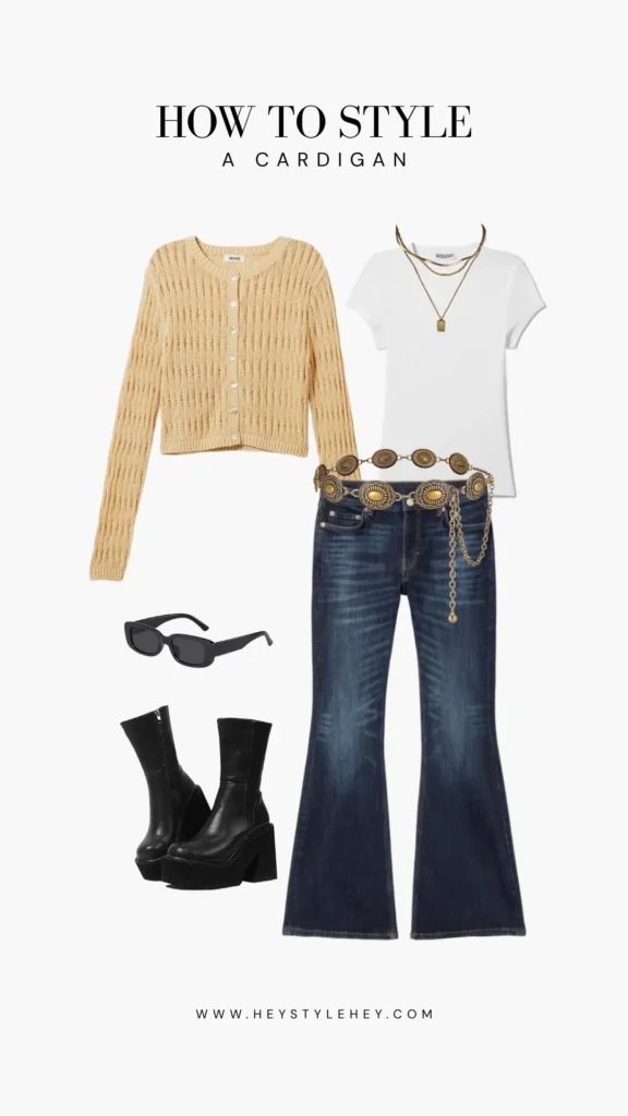 how to style a cropped cardigan