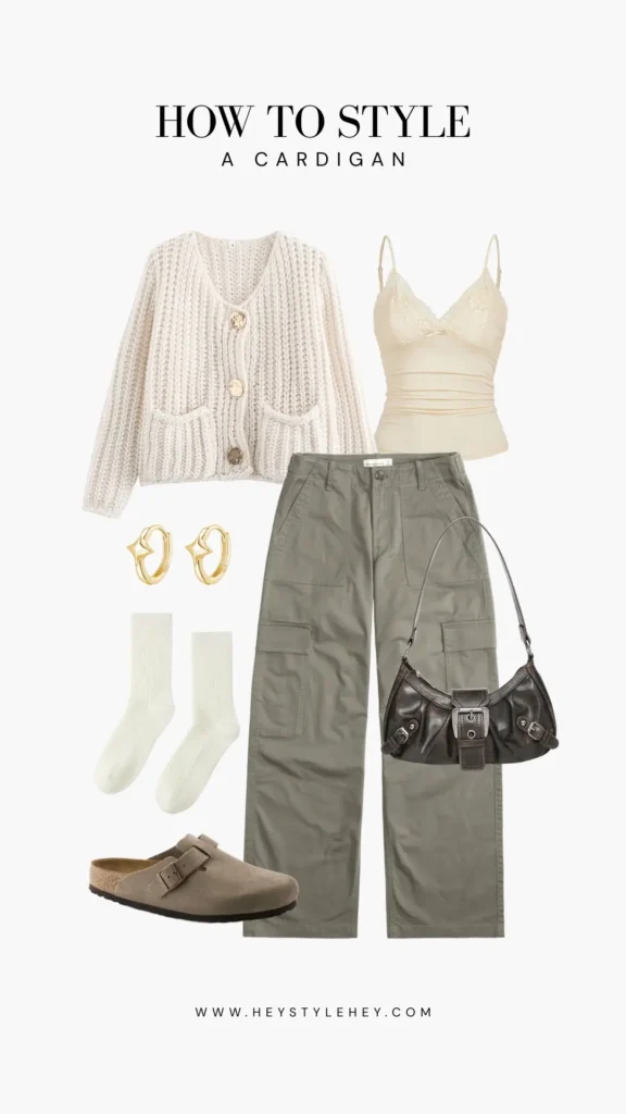 how to style a cropped cardigan