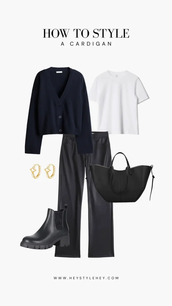 how to style a cropped cardigan