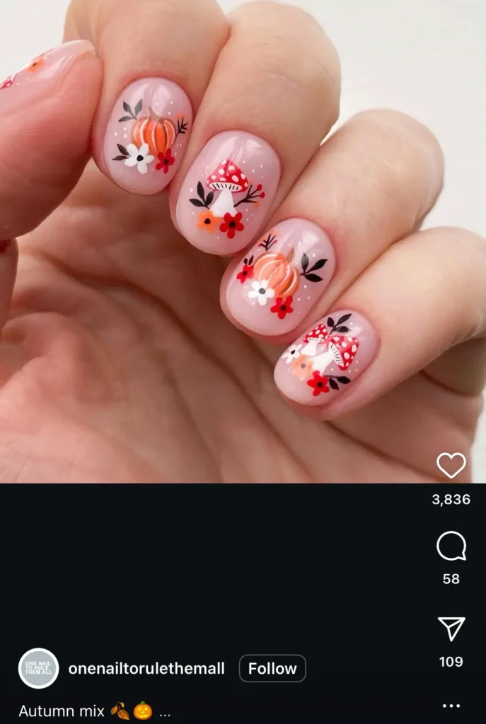 pumpkin nails