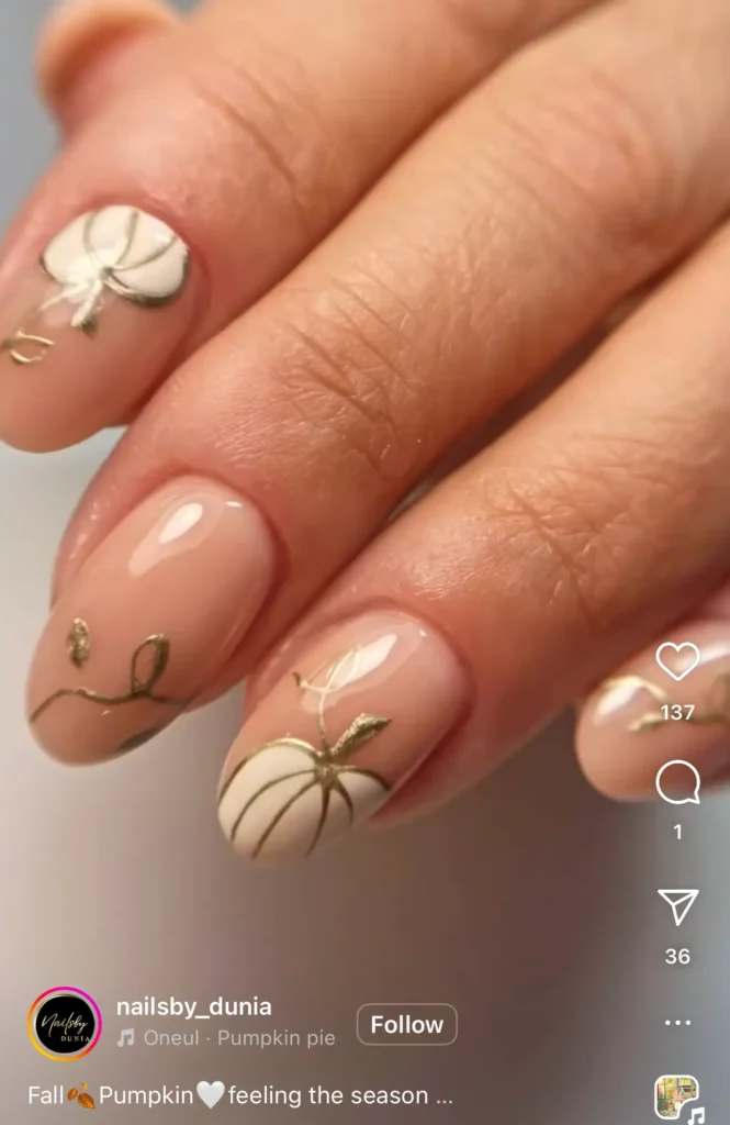 pumpkin nails