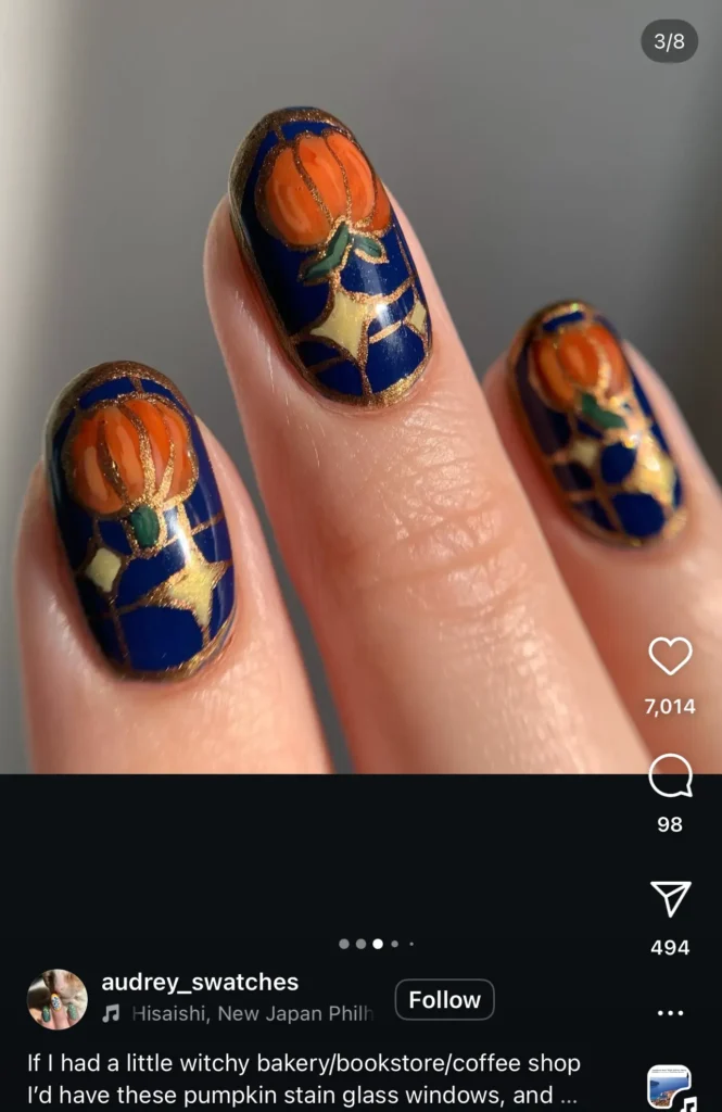 pumpkin nails
