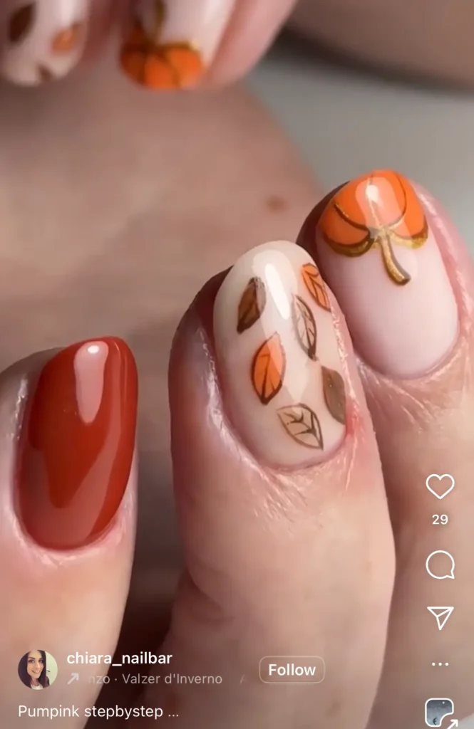 pumpkin nails