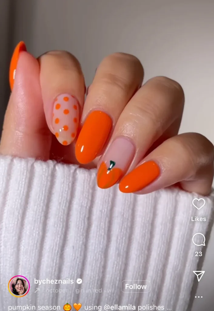 pumpkin nails