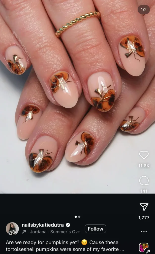 pumpkin nails