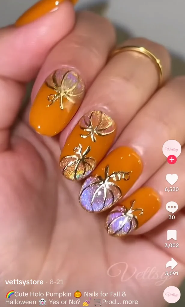 pumpkin nails