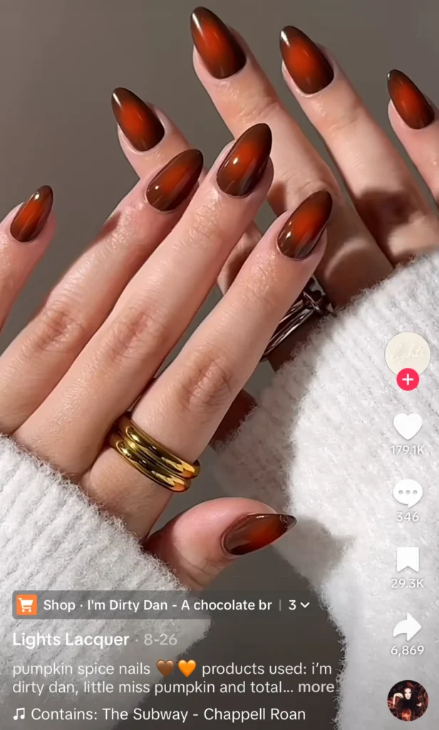 pumpkin spice nails