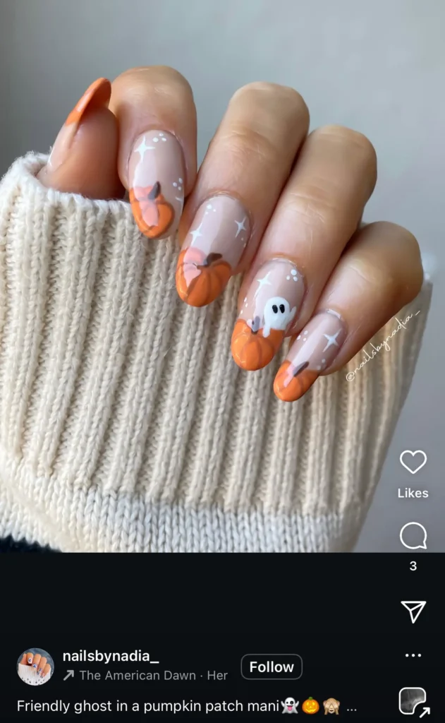 pumpkin nails