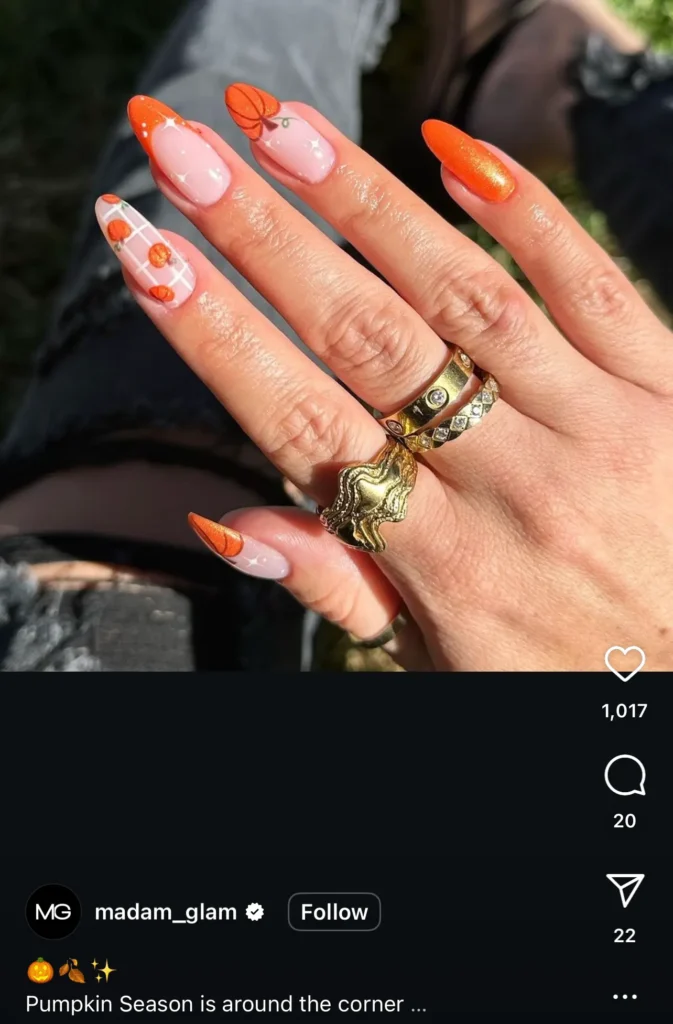 pumpkin nails