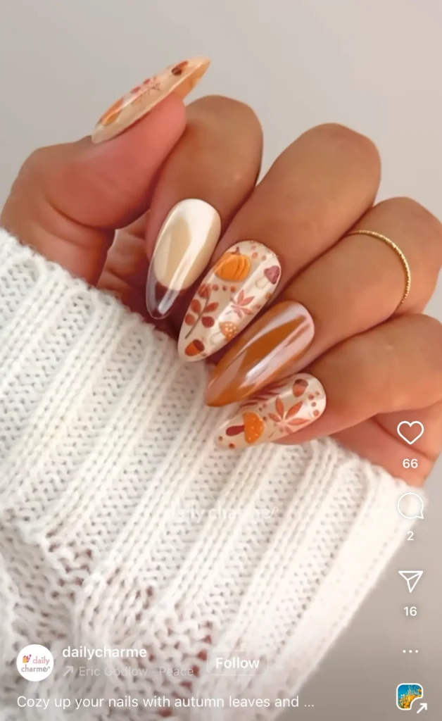 pumpkin nails
