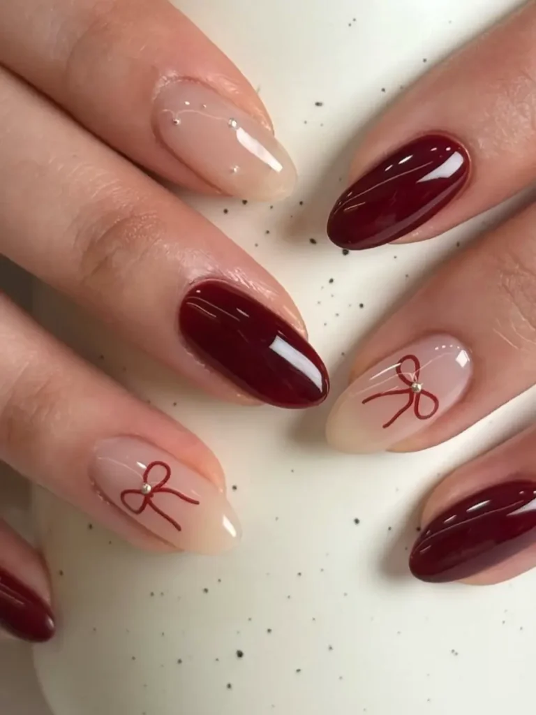 cherry red nails
