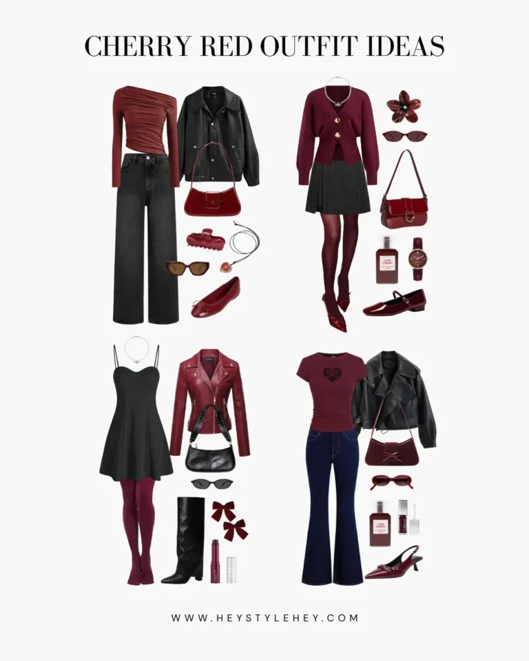 cherry red outfit ideas