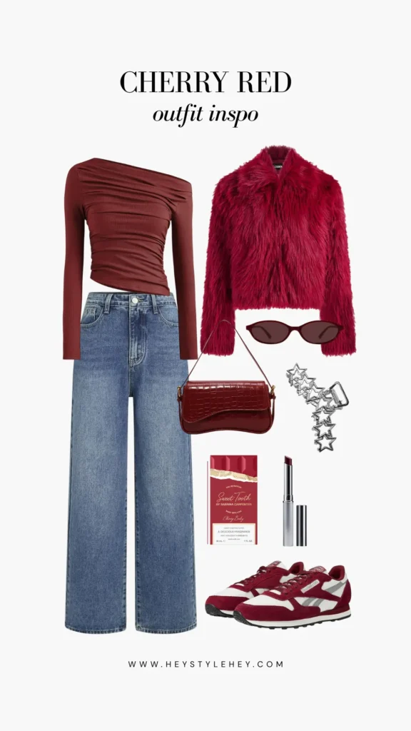 cherry red outfit ideas