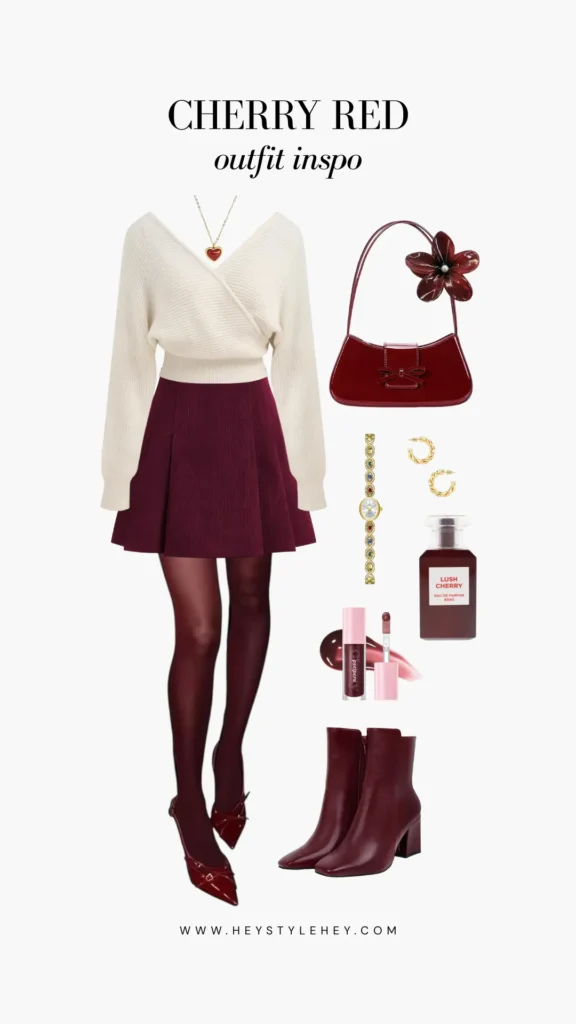 cherry red outfit ideas