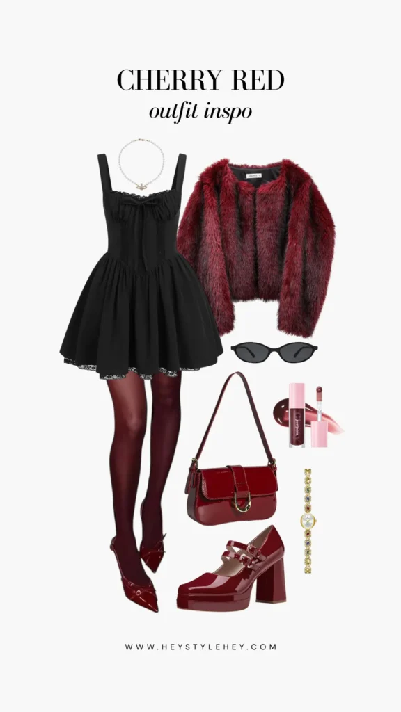 cherry red outfit ideas