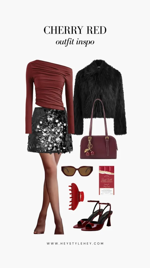 cherry red outfit ideas