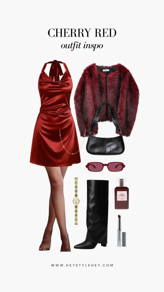 cherry red outfit ideas