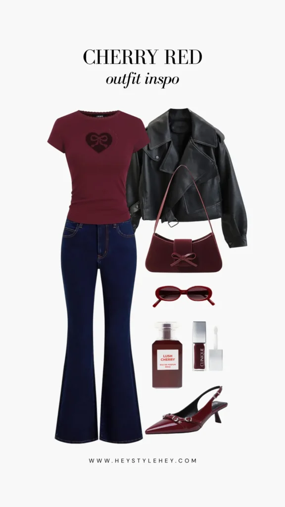 cherry red outfit ideas