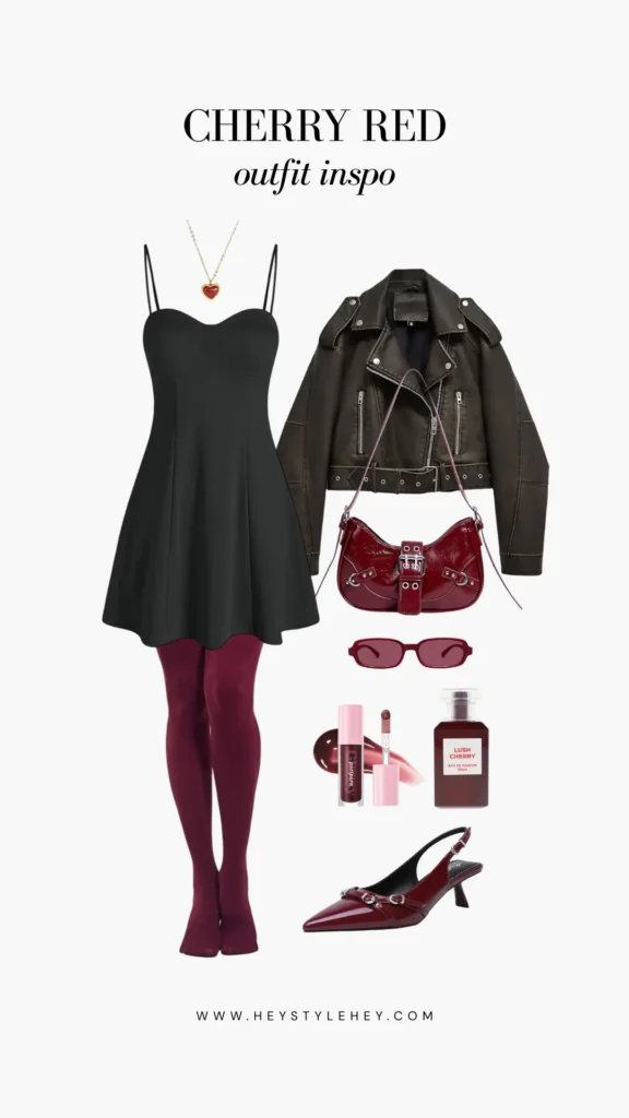 cherry red outfit ideas
