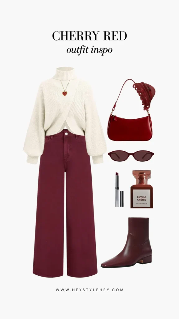 cherry red outfit ideas