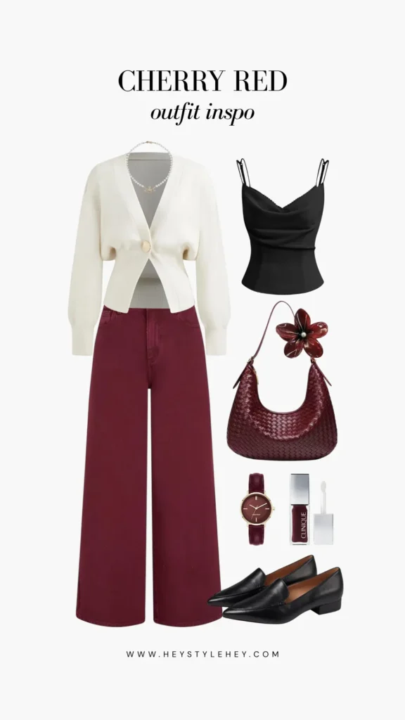 cherry red outfit ideas