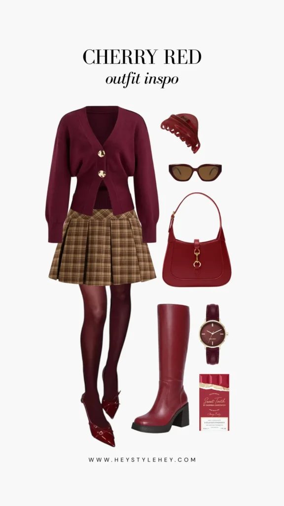 cherry red outfit ideas