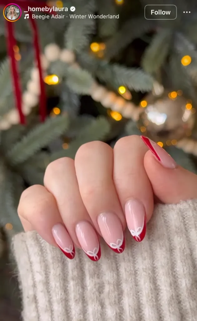 simple Christmas nails
