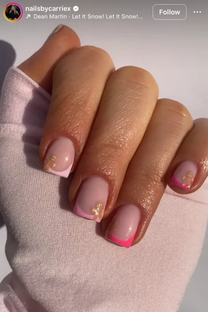 simple Christmas nails