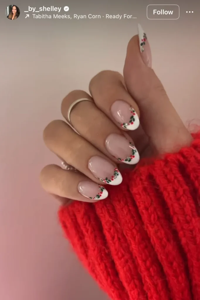simple Christmas nails