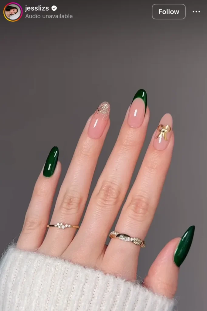 simple Christmas nails