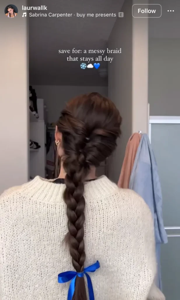 winter hair braid ideas