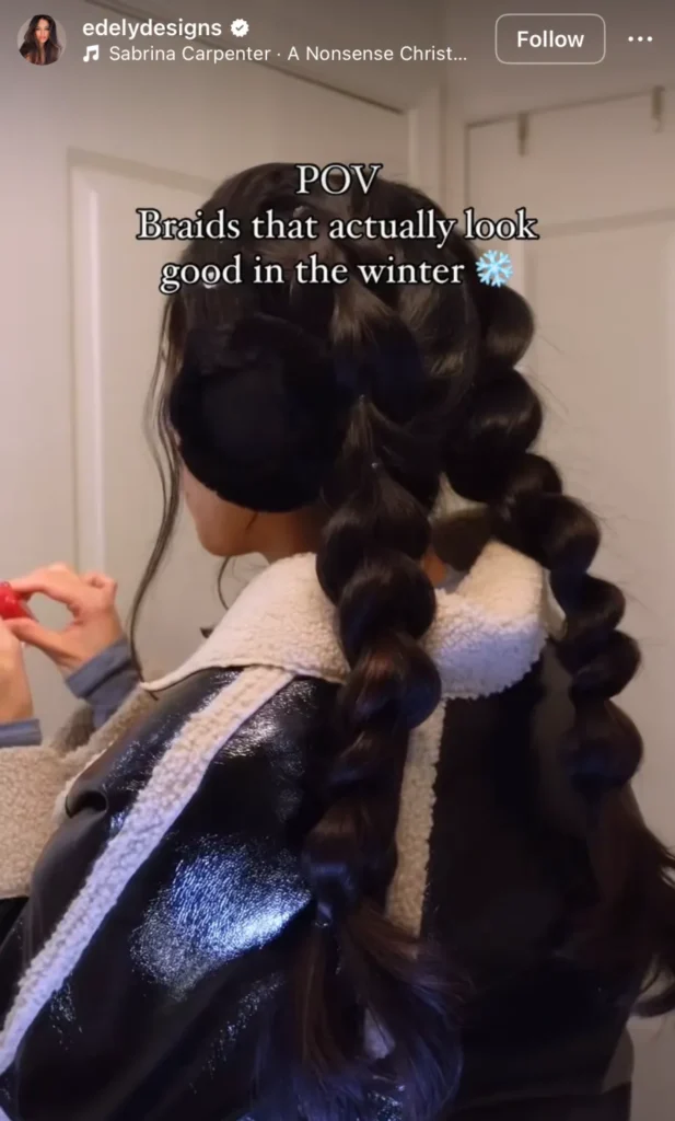 winter hair braid ideas