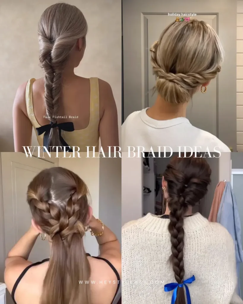 winter hair braid ideas