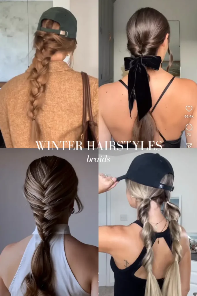 winter hairstyles for long hair - braids
