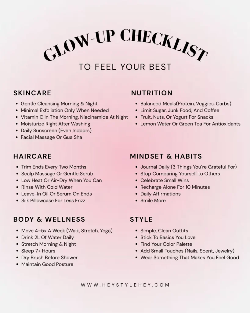 glow up checklist