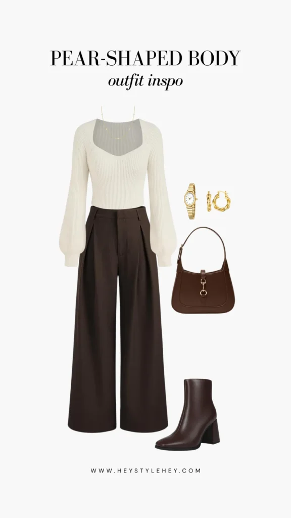 how to dress for a pear shaped body