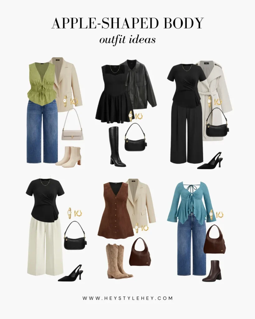 how to dress for an apple shaped body