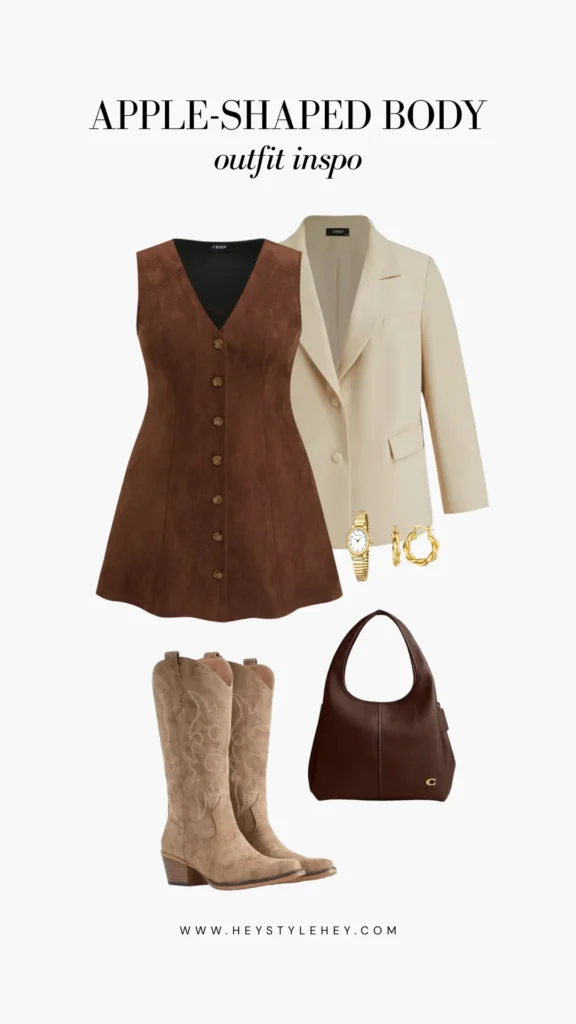 how to dress for an apple shaped body