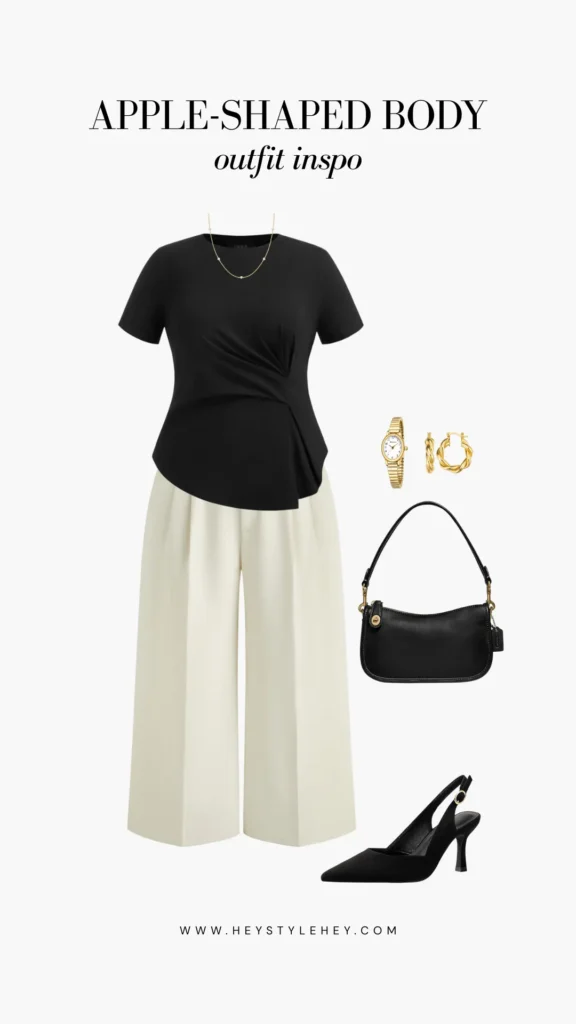 how to dress for an apple shaped body