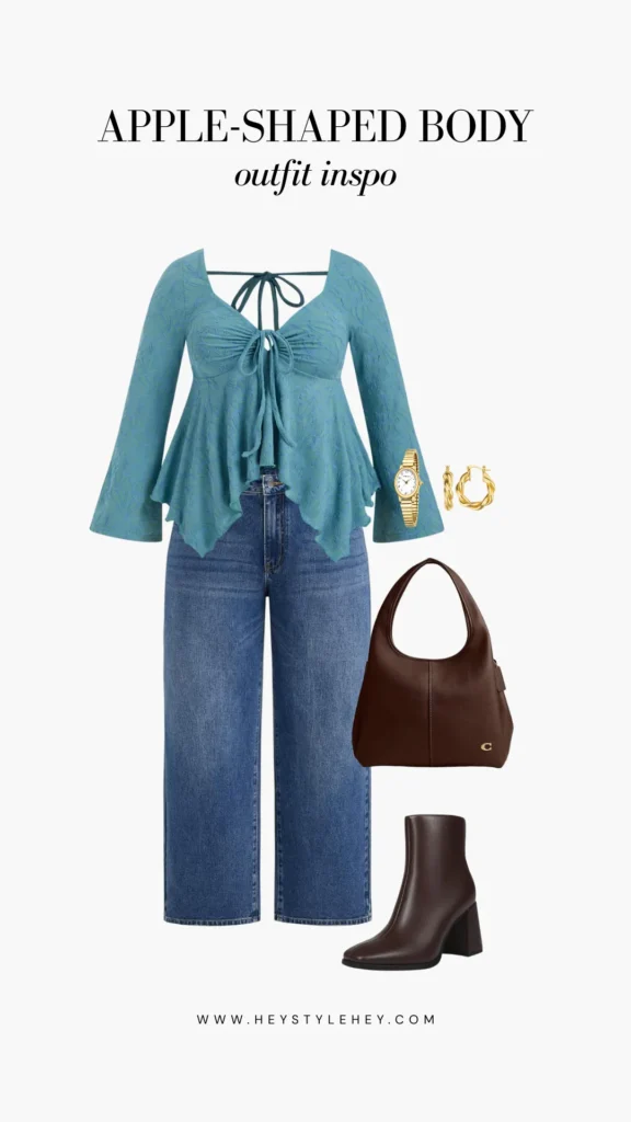 how to dress for an apple shaped body