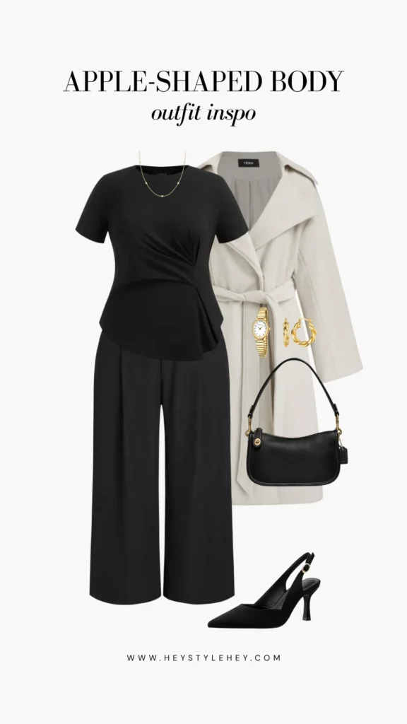 how to dress for an apple shaped body